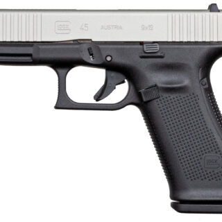 Glock 45 9mm, 4.02" Barrel, Shimmering Aluminum Slide, Interchangable Backstrap, 17rd