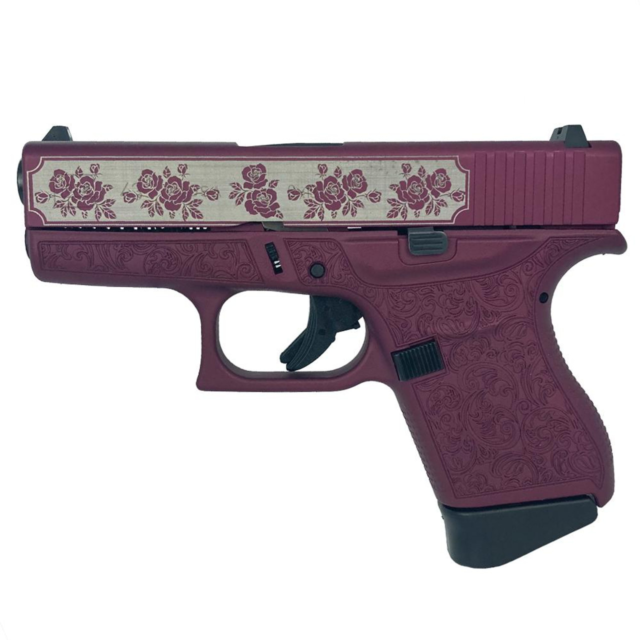 Glock 43 "Black Cherry Roses vs Paisley" 9mm, 3.41" Barrel, 6rd - Image 2