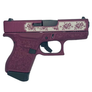 Glock 43 "Black Cherry Roses vs Paisley" 9mm, 3.41" Barrel, 6rd