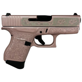 Glock 43 Custom "Glock n Roses" 9mm, 3.41" Barrel, 6rd