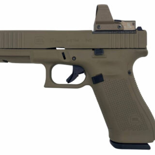 Glock 17 AUS Gen5 MOS 9mm, 4.49" Barrel, Delta Point Red Dot 2.5 Moa, FDE, 17rd