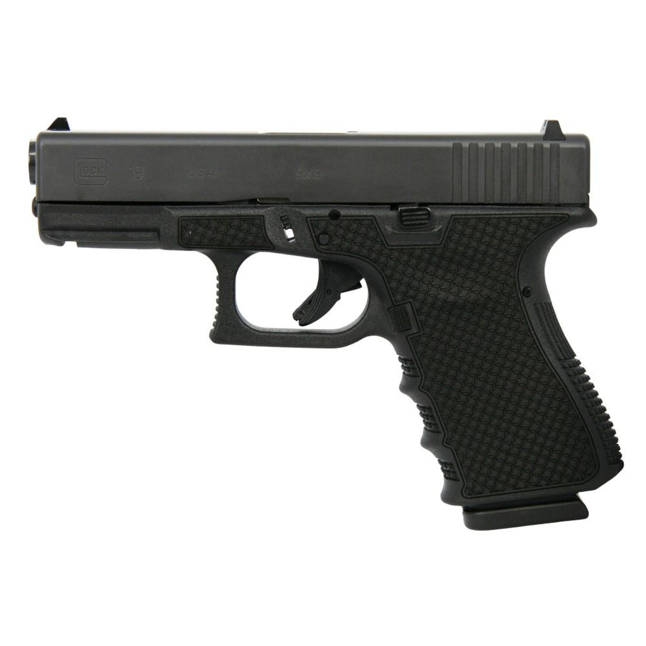 Glock G19 G3 Custom "Polymer Chainmail Stippled" 9mm, 4.02" Barrel, 15rd - Image 2