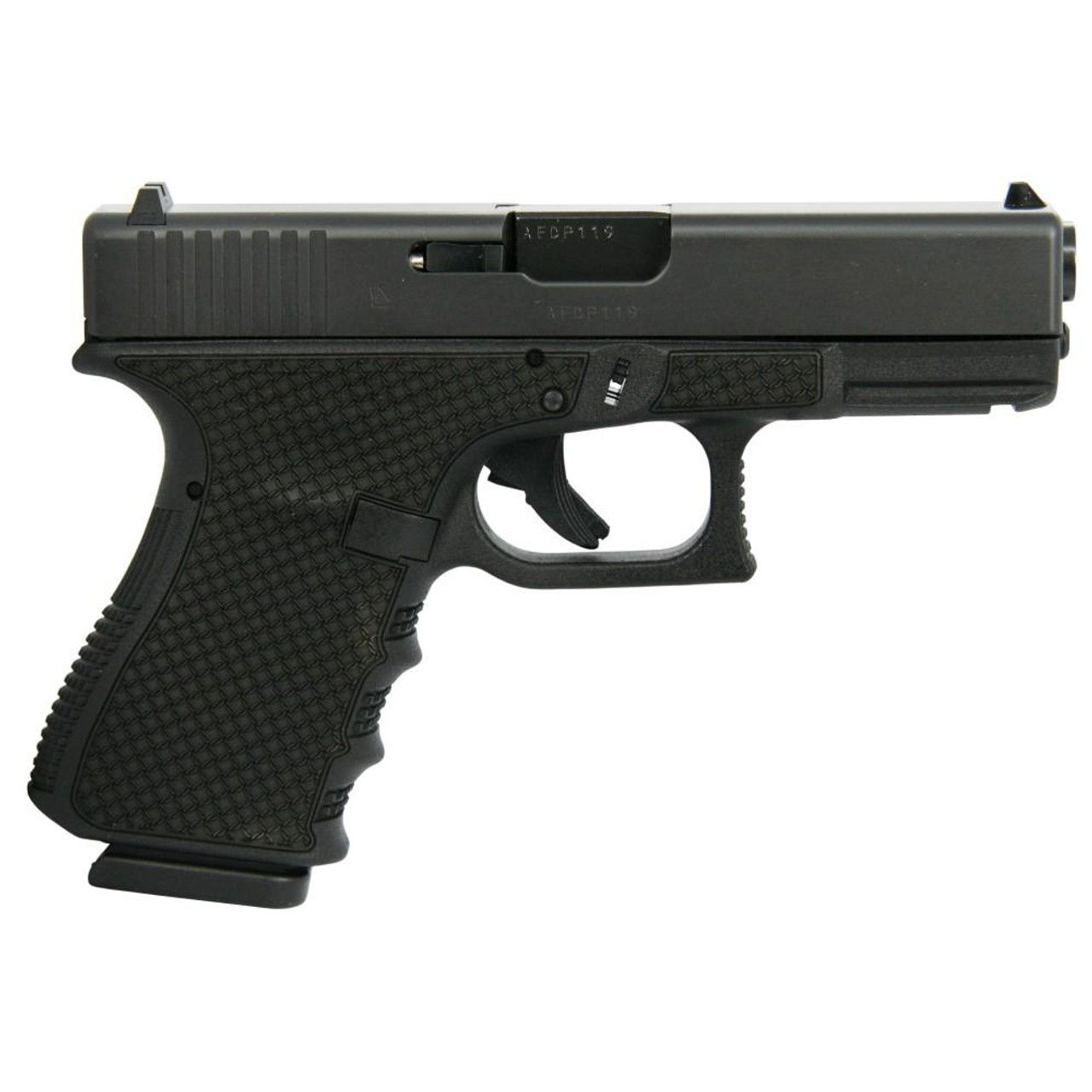 Glock G19 G3 Custom "Polymer Chainmail Stippled" 9mm, 4.02" Barrel, 15rd