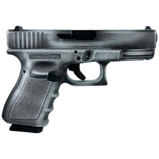 Glock 19 Gen 3 Custom "Crushed Silver Distressed" 9mm, 4" Barrel, 15rd