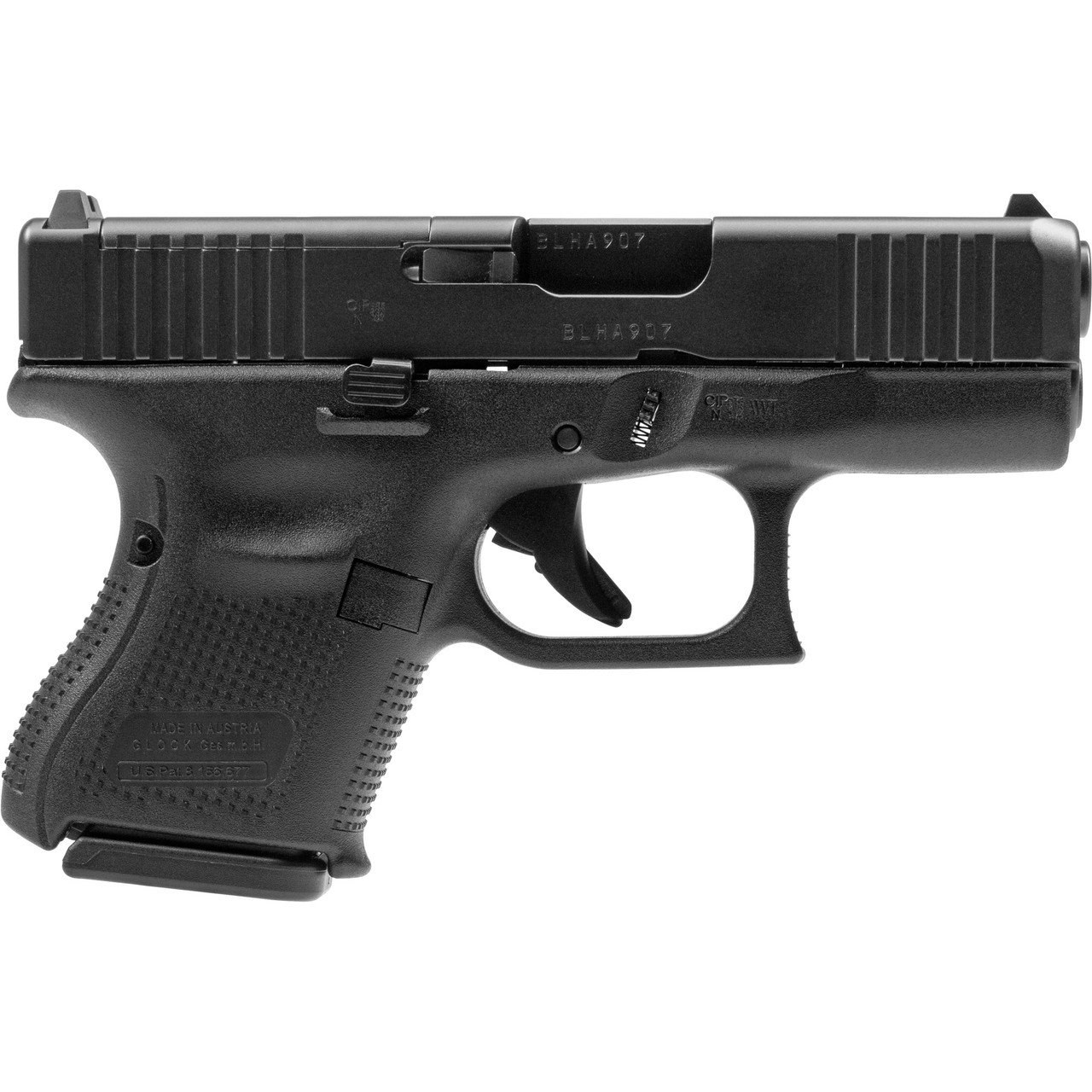 Glock G26 Gen 5 M.O.S. 9mm, 3.43" Barrel, Black, Fixed Sights, 10rd - Image 2