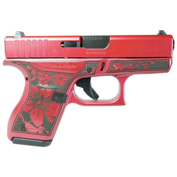 Glock 42 Gen 4 Custom "Cherry Blossom Medusa Pink" 380 ACP, 3.2" Barrel, 6rd