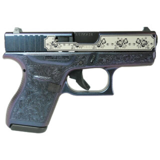 Glock 42 "Glock & Roses Mongoose Purple" 380 ACP, 3.2" Barrel, 6rd