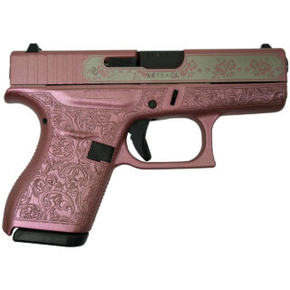 Glock 42 Custom "Glock & Roses Medusa Pink" 380 ACP, 3.2" Barrel, 6rd