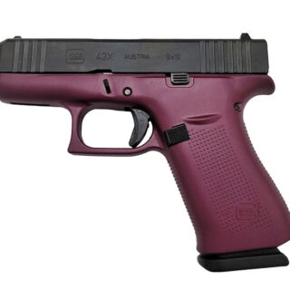 Glock 43x AUS 9mm, 3.41" Barrel, Fixed Sights, Black Cherry, 10rd