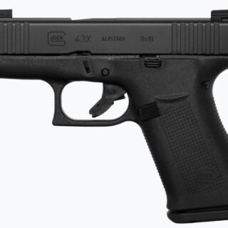 Glock 43X 9mm, 3.41" Barrel, Glock Night Sights, Black, 2x 10rd