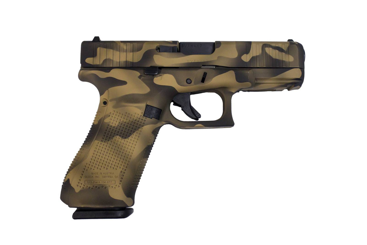 Glock 45 Gen 5 9mm, 4" Barrel, Sandstorm Camo Cerakote, 17rd