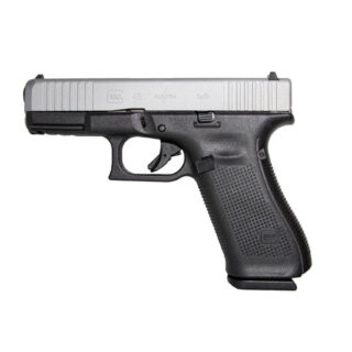 Glock 45 Gen5 AUS 9mm, 4" Barrel, Fixed Sights, Silver Titanium Slide Cerakote, 17rd