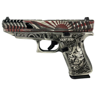 Glock 48 9mm, 4.17" Barrel, Fixed Sights, "Rising Sun Bushido", 10rd