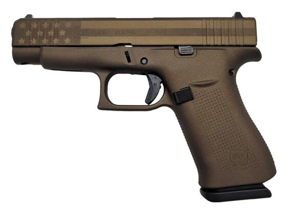 Glock G48 Custom 9mm, 4.17" Barrel, Bronze Flag, 10rd