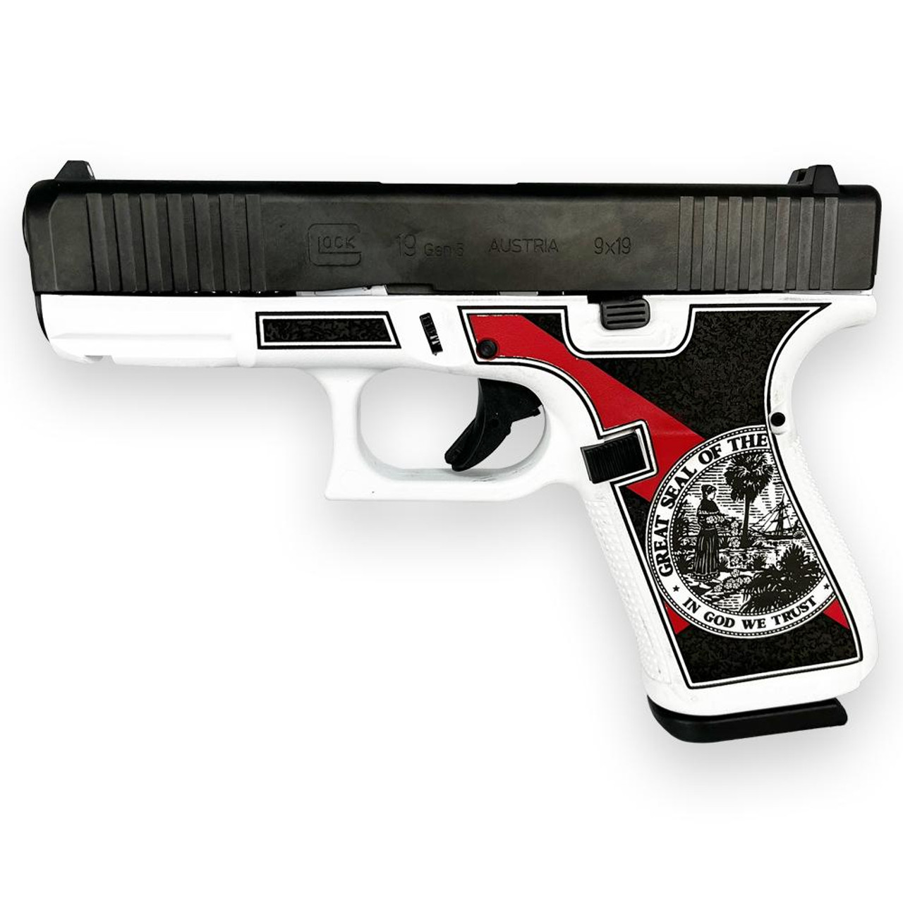 Glock G19 Gen 5 Custom "Florida White" 9mm, 4.02" Barrel, 15rd - Image 3