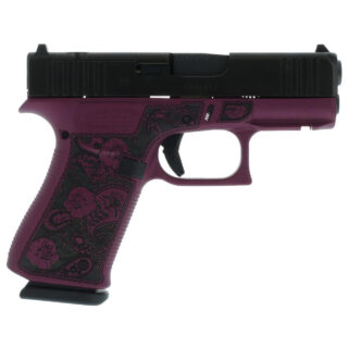 Glock 43x Custom "Glock and Roses Black Cherry" 9mm, 3.41" Barrel, 10rd