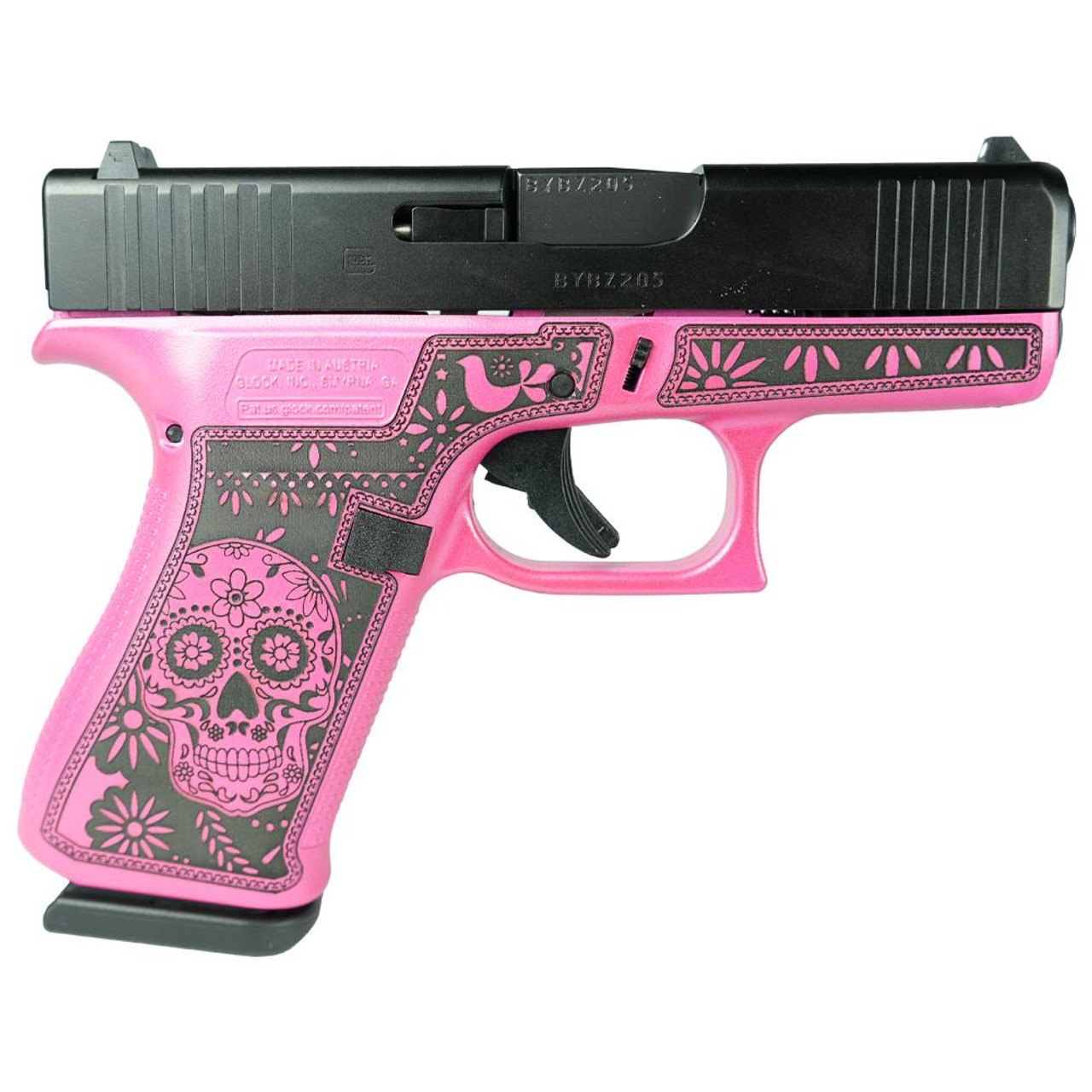 Glock 43x Custom "Sugar Skull Pink Medusa" 9mm, 3.41" Barrel, 10rd