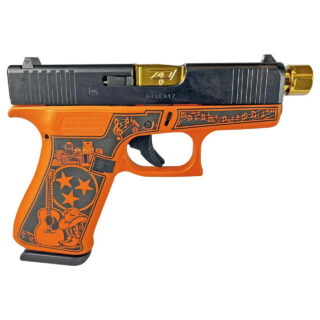 Glock 43x Custom "Tennessee Orange w/ Gold Barrel" 9mm, 4" Barrel, 10rd