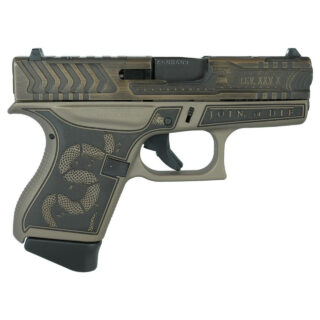Glock 43 Gen 4 "Revolution Engraved Colonial Brown" 9mm, 3.41" Barrel, 6rd
