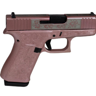 Glock 43X Custom Engraved "Glock & Roses" US Handgun 9mm, 3.41" Barrel, 10rd