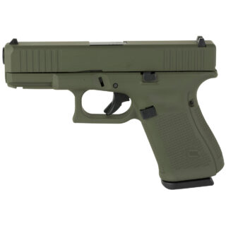 Glock 19 AUS Gen5 9mm, 4.02" Barrel, OD Green, Front Serrations, Fixed Sights, 15rd