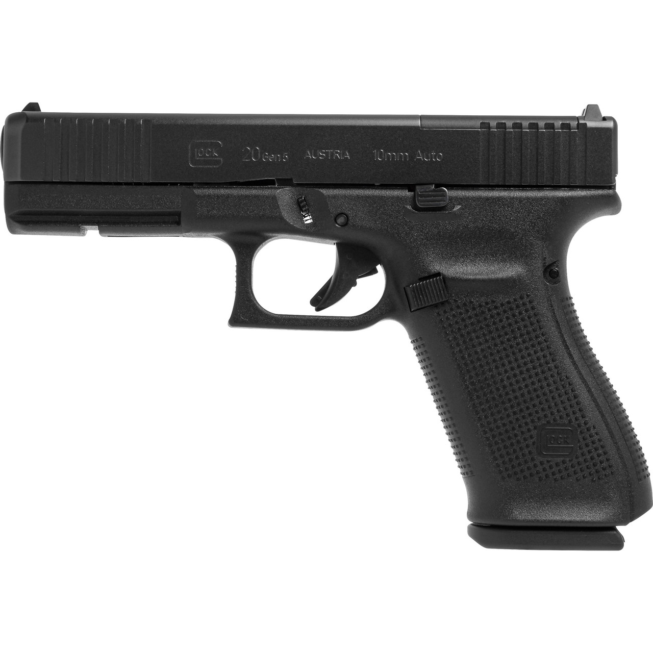 Glock 20 AUS Gen5 MOS, 10mm, 4.61" Barrel, Black, Fixed Sights, 15rd