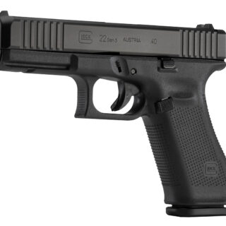 Glock 22 Gen5 .40 S&W, 4.49" GMB, Fixed Sights, Flared Magwell, Black, 10rd