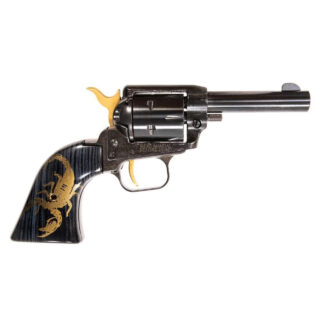 Heritage Barkeep 22 LR, 3" Barrel, Black, Gold Scorpion Grip, 6rd