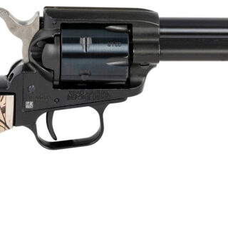 Heritage Rough Rider .22 LR, 4.75" Barrel, Deadman's Hand Ivory Grips, Black, 6rd