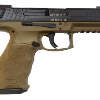 H&K VP9B, 9mm, 4.09" Barrel, Flat Dark Earth Frame, Black Slide, Night Sights, 17rd