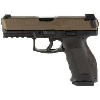 HK VP9 9mm, 4.09" Barrel, Adjustable Backstraps, Midnight Bronze, 3 Dot Sights, 17rd