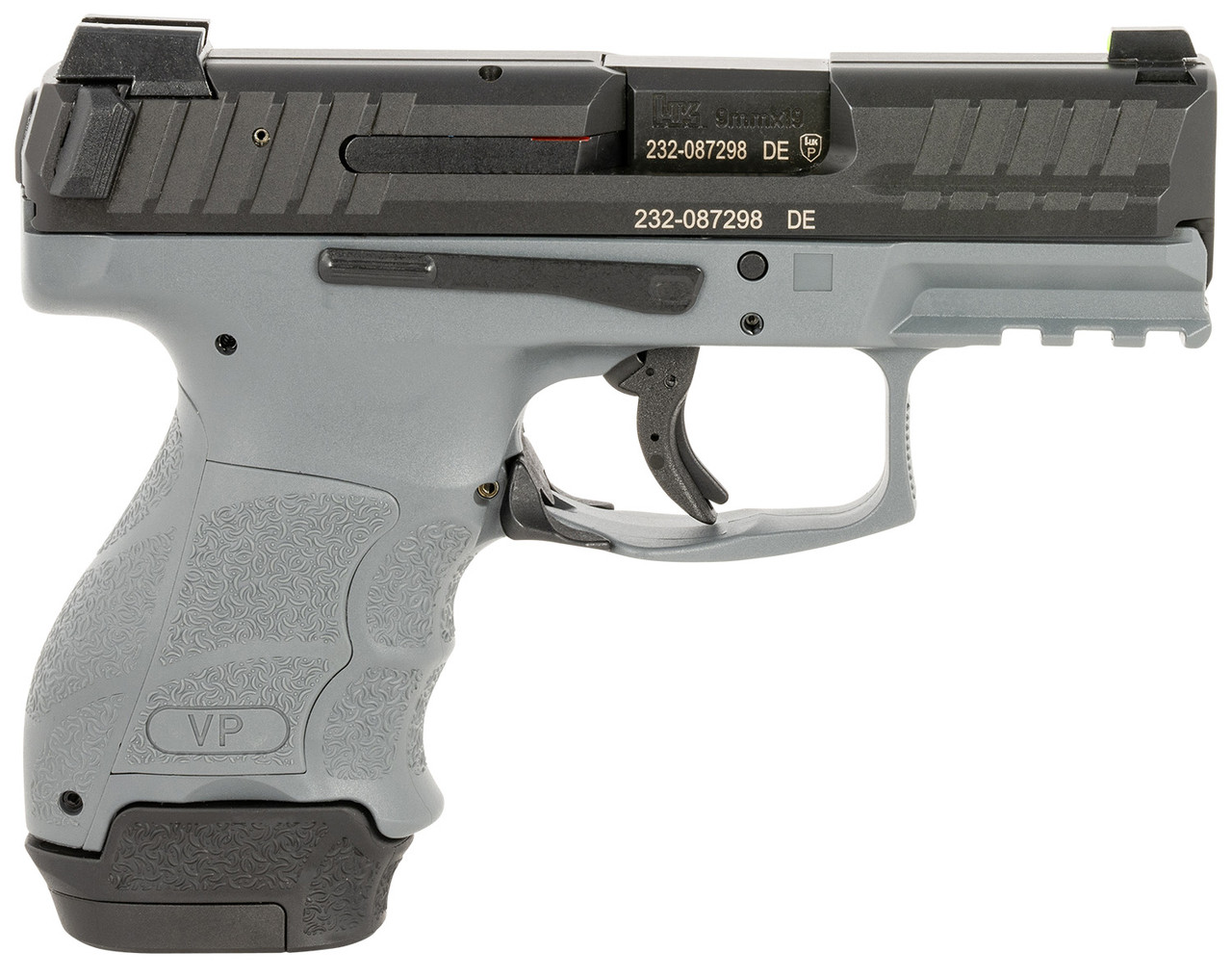 HK VP9SK Subcompact 9mm, 3.39", Gray Frame Picatinny Rail, Ambidextrous, 15rd - Image 2