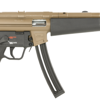 HK MP5, .22 LR, 8.50" Barrel, FDE Receiver, No Stock (Sling Mount), 25rd