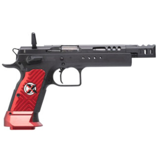 Tanfoglio Domina Xtreme 9mm, 5.20" Barrel, Black, Red Polymer Grips, 19rd