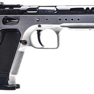 Italian Firearms Group Limited Master 9mm 4.75" Barrel 17rd Hard Chrome Black Steel Slide Black Polymer Grip