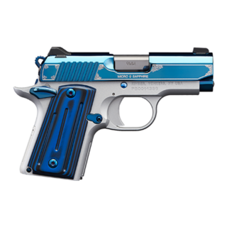 Kimber Micro 9 Sapphire 9mm, 3.15" Barrel, Night Sights, PVD Blue Finish, 6rd