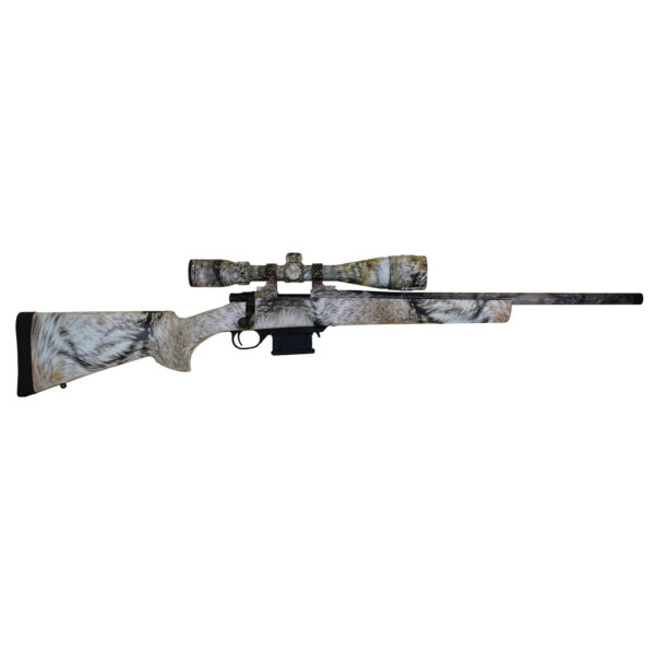 Howa Mini Action 7.62x39, 20" Barrel, Tan Yote Camo, 4-12x40 Scope, 5rd