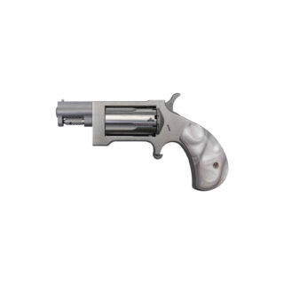 NAA Sidewinder Mini Revolver, .22 WMR, 1.5" Barrel, White/Pearl Grip, 5rd