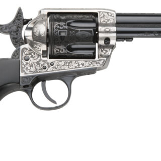 Pietta 1873 Rio .45 LC, 4.75'' Barrel, Silver/Black, Engraved Frame/Barrel, 6rd