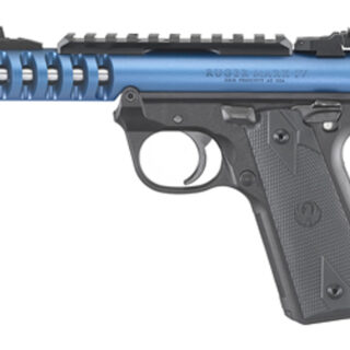 Ruger, Mark IV Lite, 22/45 22LR, 4.4" Threaded Barrel, Polymer Frame, Blue Anodized Finish, Checkered Grips, Adjustable Rear Sight, 10Rd