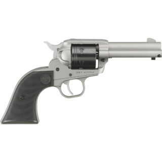 Ruger Wrangler 22 LR, 3.75" Barrel, Silver Cerakote Finish, Black Checkered Grip, 6rd