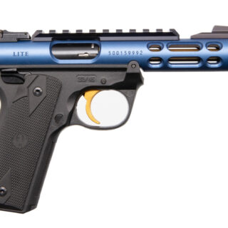 Ruger Mark IV 22/45 Lite 22 LR, 4.40" Barrel, Blue Anodized, Gold Trigger/Barrel, 10rd