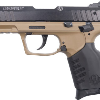 Ruger SR22PB, 22LR, 3.5" Barrel, FDE Frame, Adjustabel 3-Dot Sights, 10rd