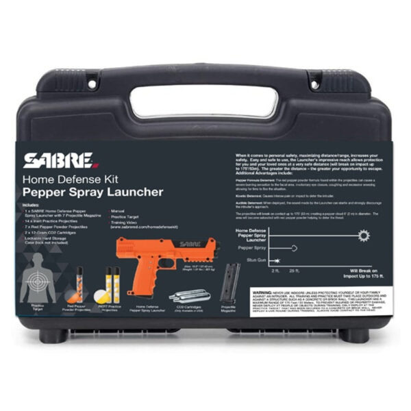 Sabre Pepper Spray Launcher Home Defense Kit, Orange, 7rd - Image 4