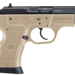 SAR USA B6C 9mm, 3.8" Barrel, 3-Dot Sights, Thumb Safety, Flat Dark Earth, 13rd