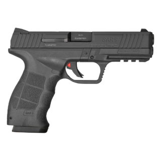SAR USA SAR 9T 9mm, 4.4" Barrel, 3-Dot Sights, Matte Black, 17rd