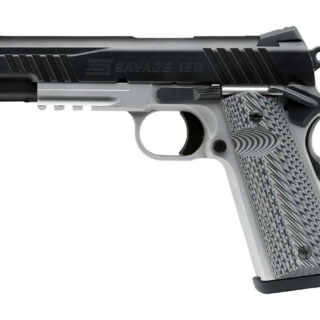 Savage 1911 45 ACP, 5" Barrel, G10 Grips, Black/Silver Stock, 8rd
