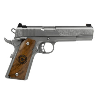 SDS 1911 Republic of Texas, 45 ACP, 5" Barrel, SS Engraved Slide, Walnut Grip, 8rd