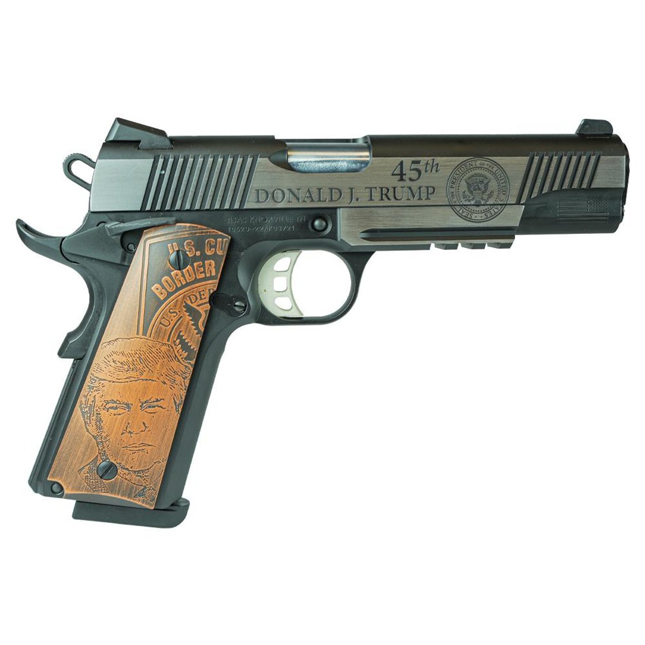 SDS Imports "Trump" 1911 Duty .45 ACP, 5" Barrel, Wood Grip, Metal/Wood Engraving, 8rd
