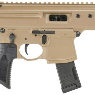 Sig MPX Copperhead Pistol 9mm, 3.5" Barrel, Monolithic, Handstop, No Brace, Coyote Finish, 20rd